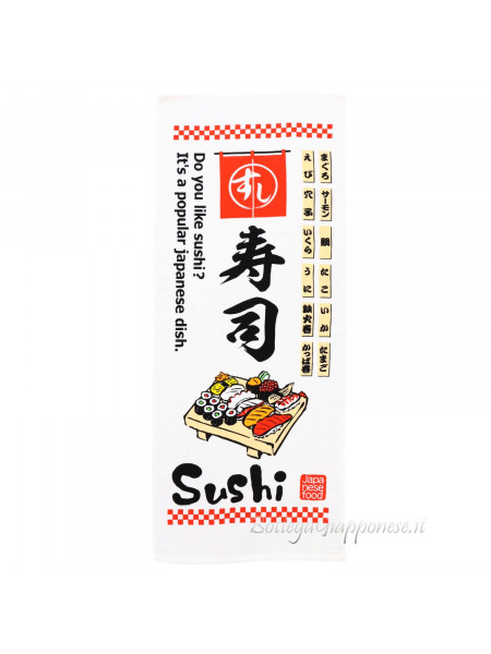 Tenugui towel sushi design