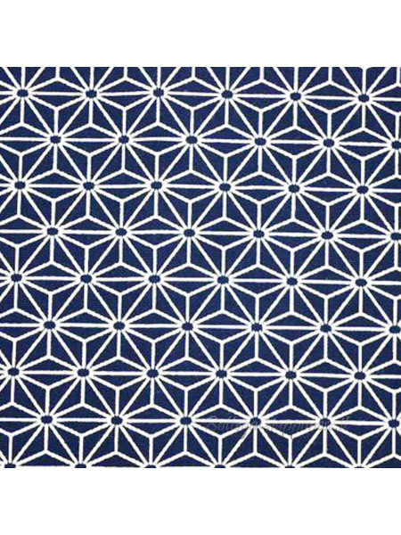 Furoshiki asanoha motif (52x52cm) navy blue