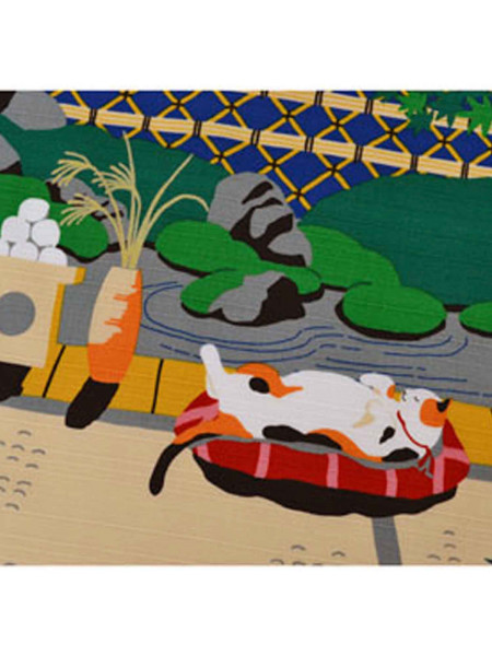 Furoshiki cat nap motif (50x50cm)