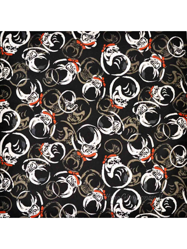 Furoshiki daruma pattern (53x53cm) black