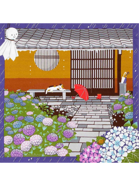 Furoshiki motif relaxing on the pond (50x50cm)