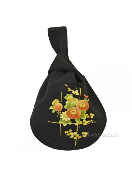 Silk bag with handmade design (a)