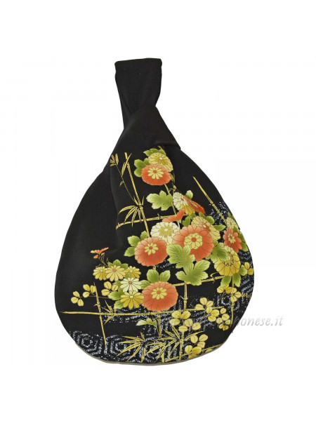 Silk bag with handmade design (c)