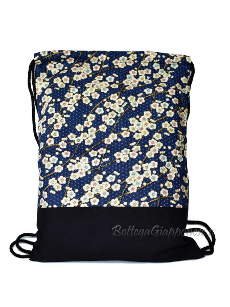 Backpack Kinchaku blue sakura