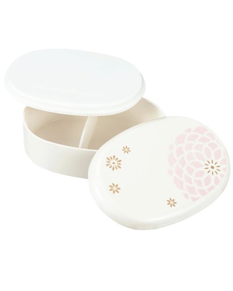 Bento box ovale perlato design floreale