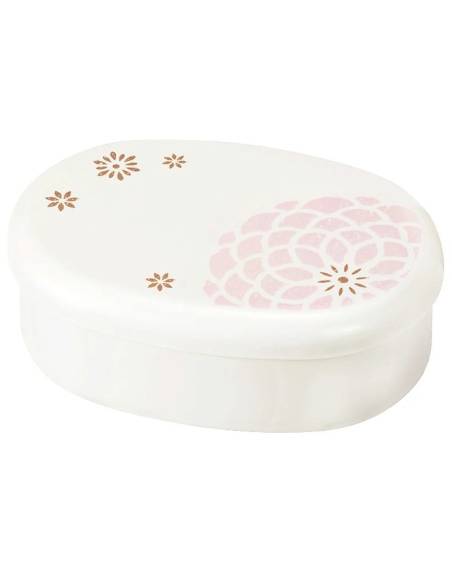Bento box ovale perlato design floreale