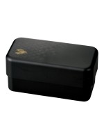 Bento Box Giapponese Elegante Motivo "Seigaiha" carbone e Oro