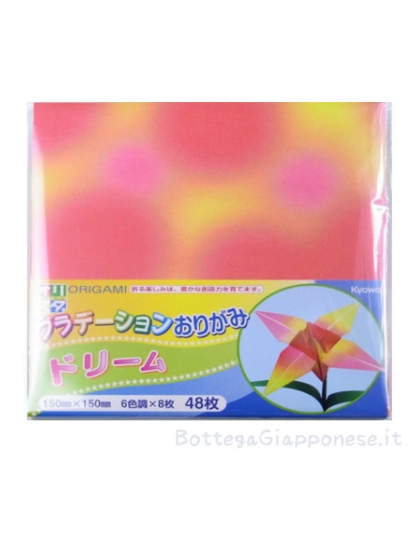 Chiyogami paper sheets with shades of other color