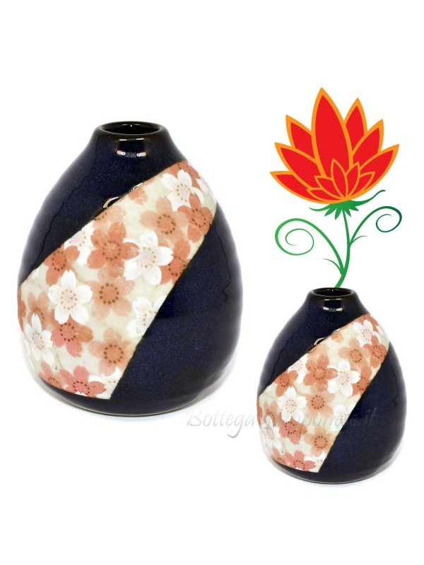 Vaso per fiore in ceramica disegno sakura