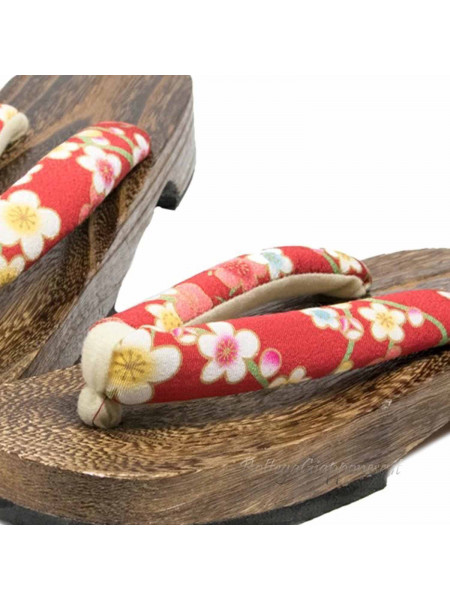 Geta Flip flop sandals plum blossom (size L)