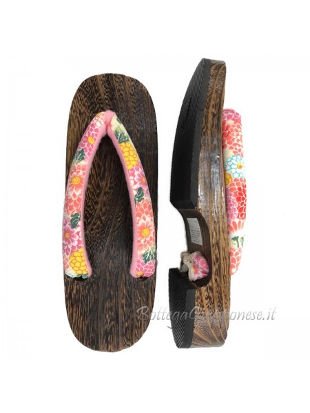 Geta Pink hanao wooden sandals (size L)