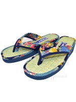 Zori flip flops blue Japanese natural sandals