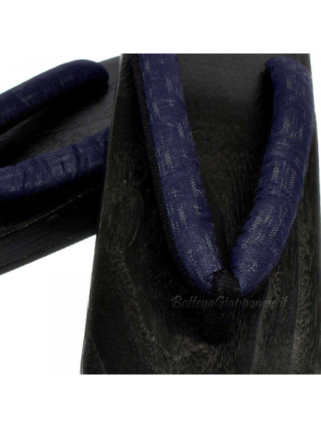 Geta in legno nero infradito blu (XL)