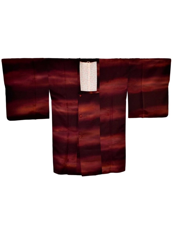 Michiyuki giacca kimono nuvole damascate