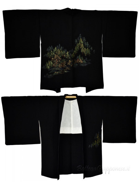 Haori giacca kimono seta natura bosco