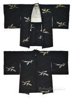 Haori bright feather silk kimono jacket