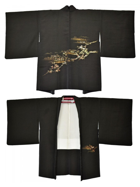 Haori momiji silk kimono jacket