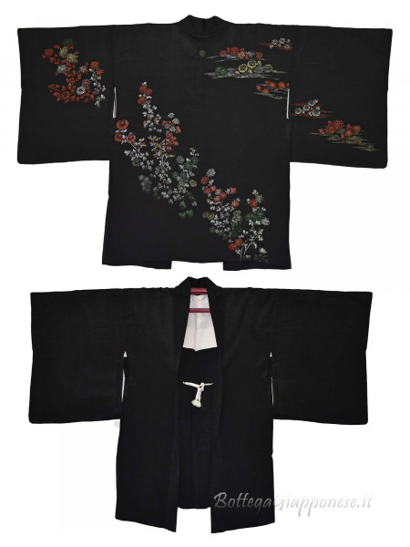 Haori floral silk kimono jacket