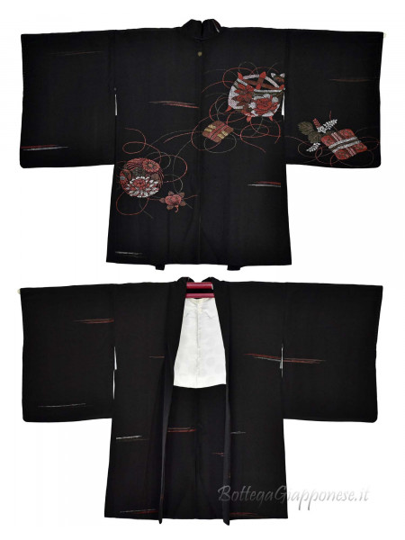 Haori silk kimono jacket and flowers