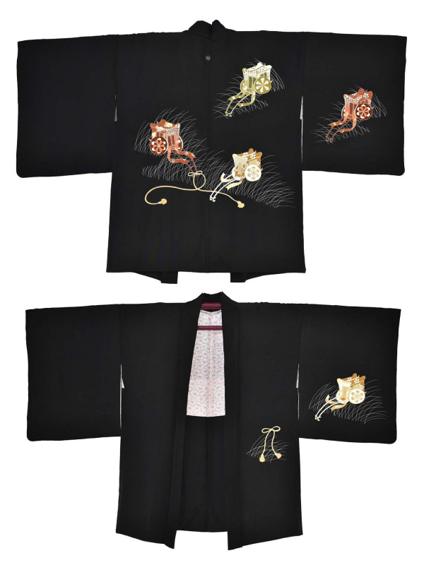 Haori giacca kimono seta carri yuzen