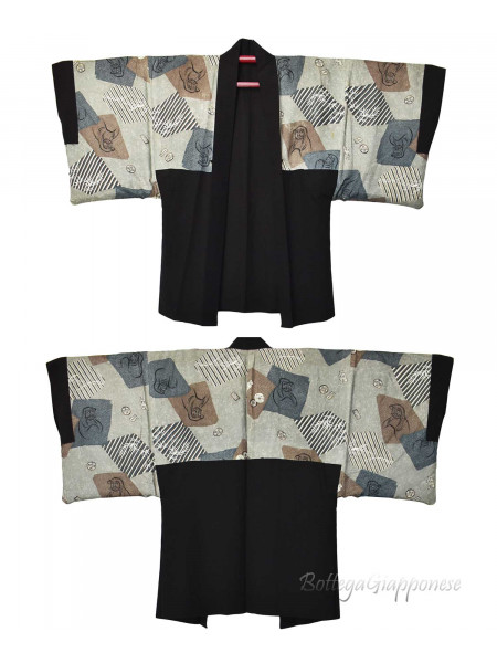 Haori giacca kimono uomo seta daruma