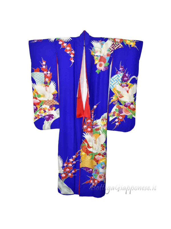 Kakeshita azzurro kimono