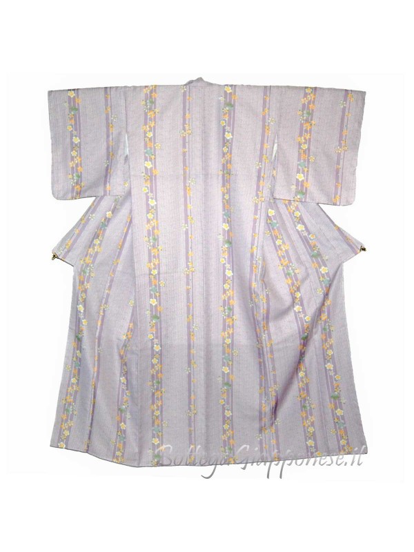 Kimono Lilac sakura fabric