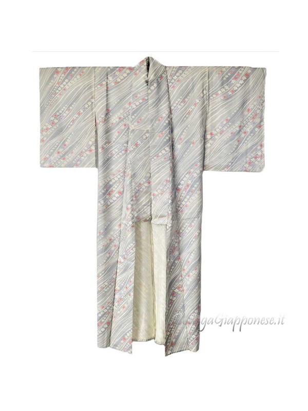 Komon kimono seta Sazanami