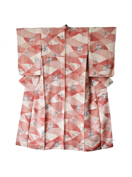 Komon kimono seta stile patchwork