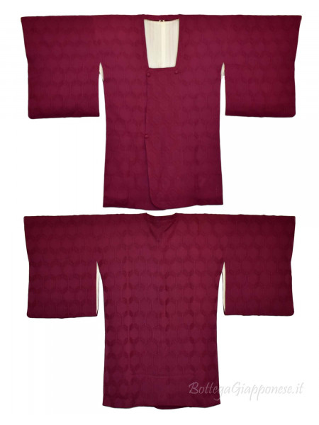 Michiyuki giacca kimono porpora