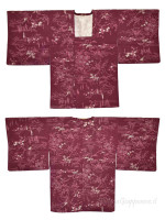 Michiyuki giacca kimono granata