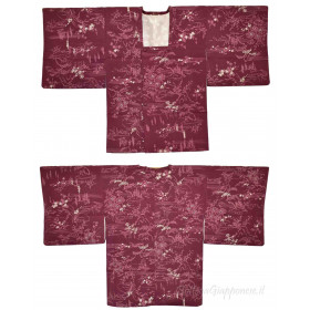 Michiyuki giacca kimono granata