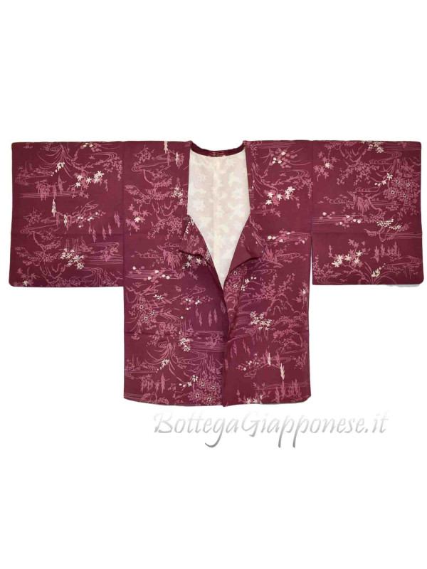 Michiyuki giacca kimono disegno di natura