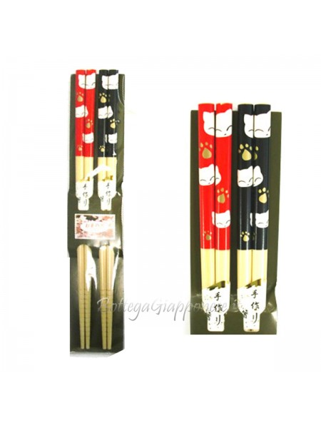 Hashi ramen chopsticks neko face set