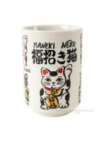 Cup | Maneki neko glass with relief designs (11)