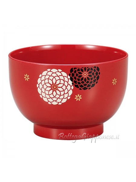 Bowl red lacquered Momoka soup