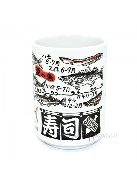 Cup | Sushi glass with relief designs (8)