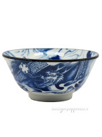 Bowl with dragon design (15x6,5cm) blue