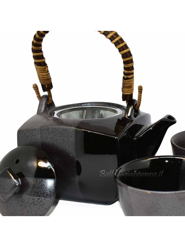 Kyusu black Japanese tea set