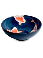 Ciotola blu con carpe koi (21,5x8cm)