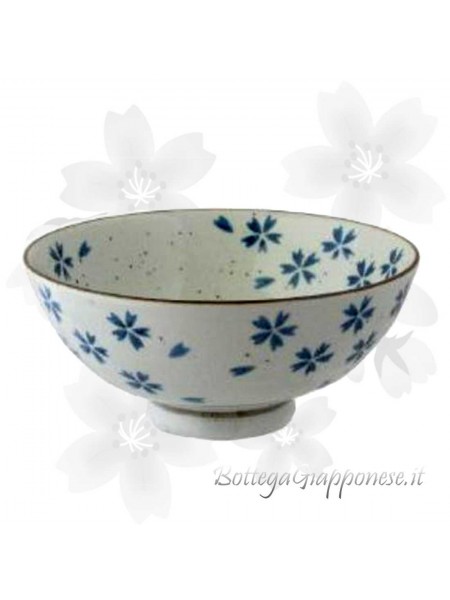 Ciotola ceramica decorata con petali sakura (13x7,5cm)