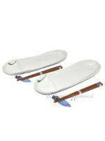 Ceramic white set of dishes and accessories