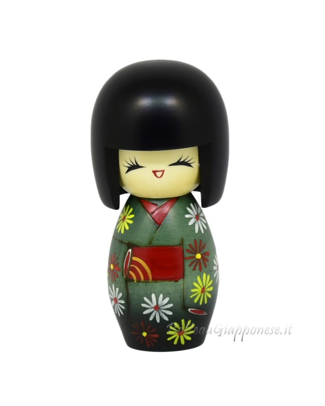 Kokeshi bambola Hanafubuki pioggia di fiori