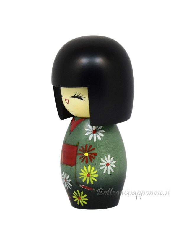 Kokeshi bambola Hanafubuki pioggia di fiori