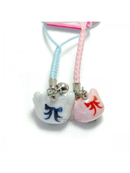 Pair of pendants maneki neko figures