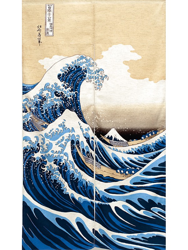 Noren Big wave ukiyo-e Japanese curtain