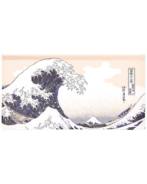 Noren Giapponese Corto La Grande Onda di Kanagawa (Hokusai)