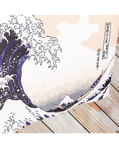 Noren Giapponese Corto La Grande Onda di Kanagawa (Hokusai)