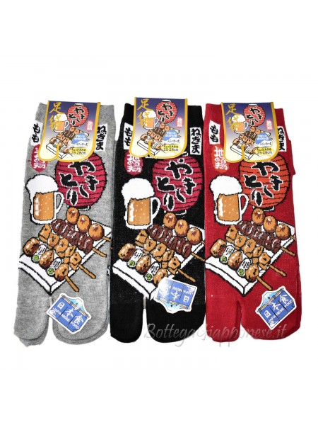Tabi yakitori design thong socks (tag.L) B