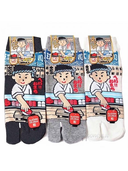 Tabi thong socks sushi chef design (tag.L) 3 colors
